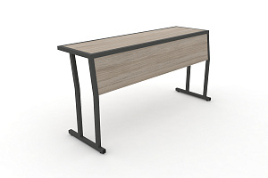 Стол учебный трёхместный с царгой DESK DK-1500SP Дуб Аттик / Антрацит металл фото