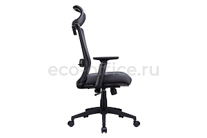 Кресло RV Chair LINE W-202 AC Чёрный пластик / Серая сетка фото