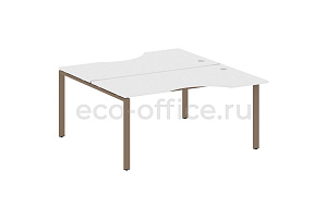 Рабочая станция криволинейная METAL SYSTEM STYLE БП.РАС-СА-2.1 Белый / Мокко металл фото