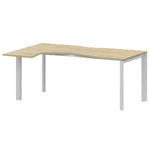 Стол эргономичный левый на металлокаркасе Protech НТМП.П-060.ЛВ Баттл Рок/Белый фото