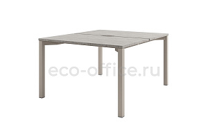 Стол-тандем на металлокаркасе SOLUTION D-40 Бетон Чефалу / Кашемир фото