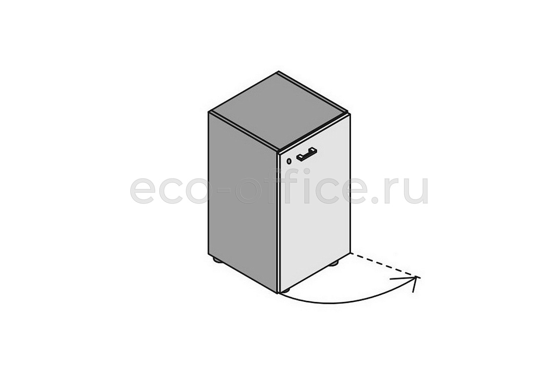 Шкаф низкий  правосторонний (меламин) ELITE 174044 Dark poplar / Black   стоимость