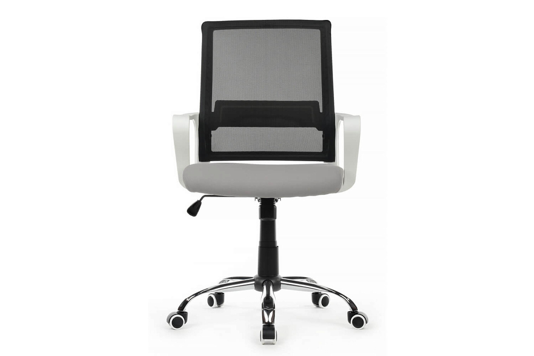 кресло rv chair mint 1029mw чёрная сетка / серая ткань фото