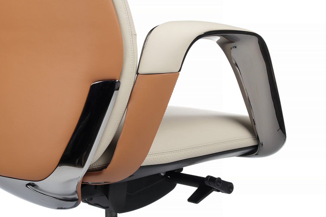 Кресло руководителя RV Design NAPOLI-M YZPN-YR021 Бежевая кожа  стоимость