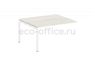 Проходной наборный элемент переговорного стола METAL SYSTEM QUATTRO 5x5 50БП.ППРГ-3 Дуб Наварра / Белый металл фото