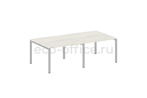 Стол переговорный (2 столешницы) METAL SYSTEM STYLE БП.ПРГ-2.2 Дуб Наварра / Серый металл фото