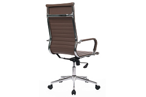 Кресло руководителя RV Chair HUGO 6002-1SE Коричневая экокожа фото
