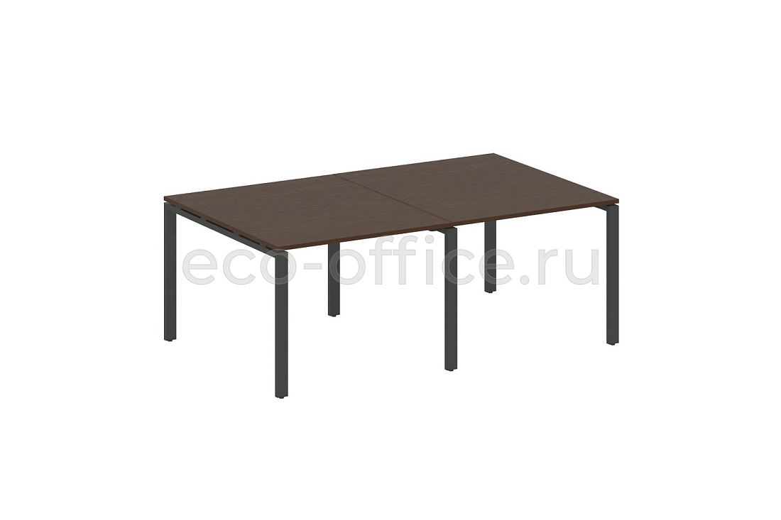 Стол переговорный (2 столешницы) METAL SYSTEM STYLE БП.ПРГ-2.1 Венге Цаво / Антрацит металл  стоимость