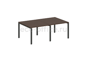 Стол переговорный (2 столешницы) METAL SYSTEM STYLE БП.ПРГ-2.1 Венге Цаво / Антрацит металл фото
