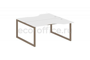 Рабочая станция криволинейная METAL SYSTEM QUATTRO 5x5 50БО.РАС-СА-2.1 Белый / Мокко металл фото