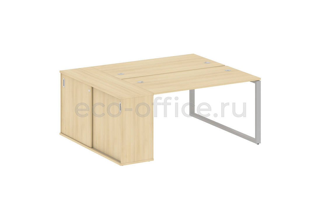 Рабочая станция с опорным шкафом-купе METAL SYSTEM STYLE БО.РС-СШК-1.3 Акация Лорка / Серый металл  стоимость
