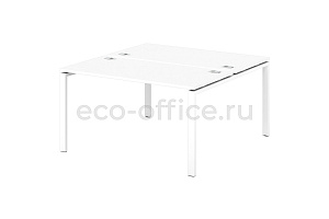 Стол-тандем на металлокаркасе 60*30 SENTIDA STEEL S-42 Белый фото
