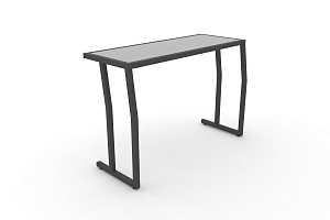Стол учебный двухместный DESK DK-1100S Серый / Антрацит металл фото