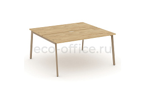 Рабочая станция на 2 места ESTETICA ES.D.RS-2.4-VP Тиквуд Светлый фото