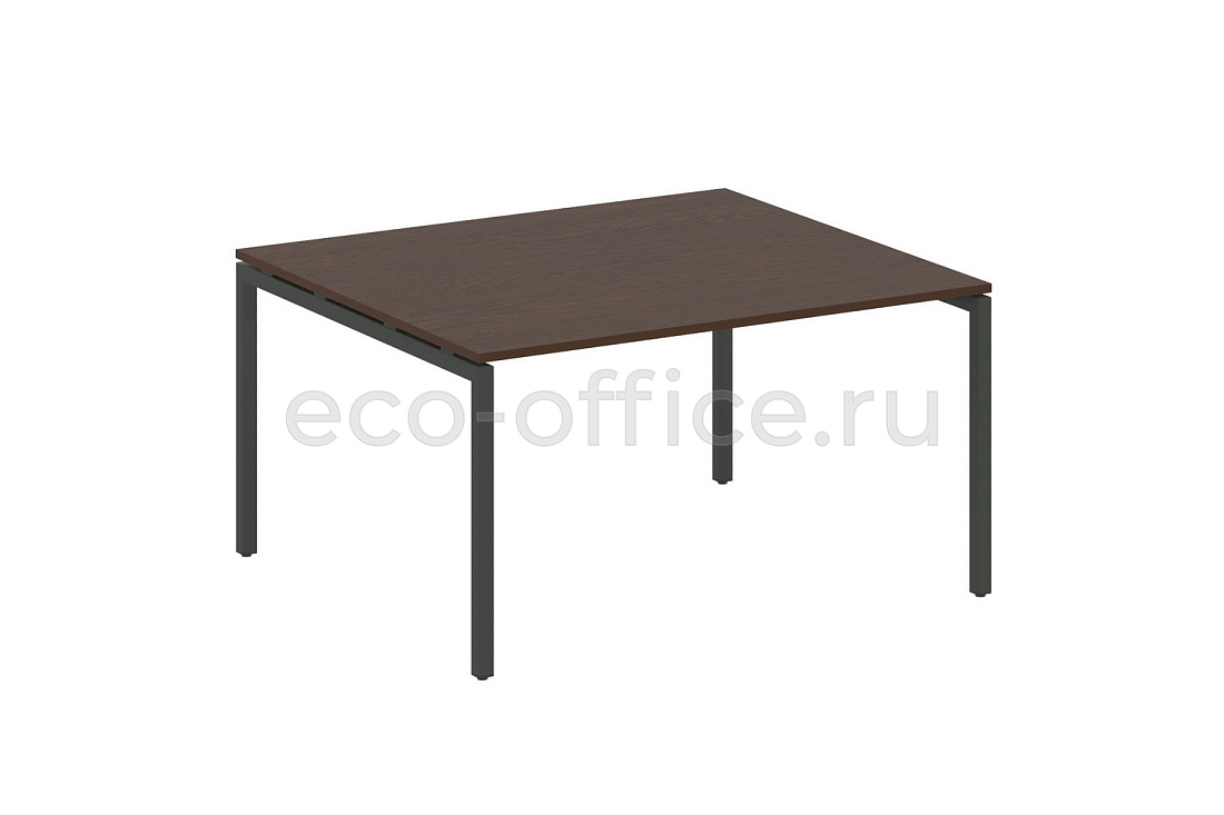 Стол переговорный (1 столешница) METAL SYSTEM QUATTRO 4x4 40БП.ПРГ-1.3 Венге Цаво / Антрацит металл  стоимость