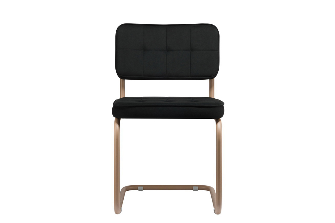 комплект конференц-кресел eco-chair colombo comfort clm-05 чёрный велюр / капучино металл фото