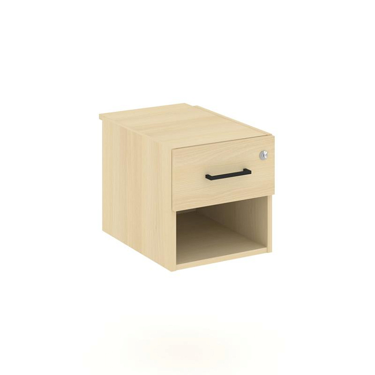 тумба с 1 открытой нишей и 1 ящ. style project sn.tp-042 акация лорка/черный ручки фото