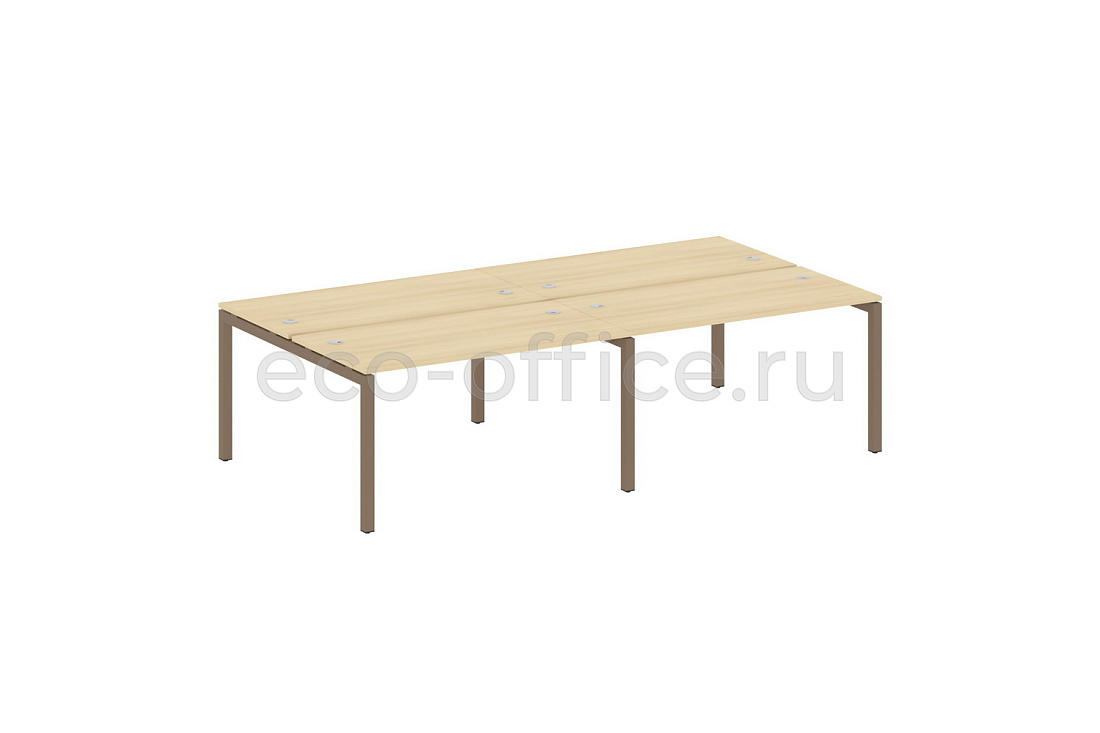 Рабочая станция на 4 рабочих места METAL SYSTEM QUATTRO 5x5 50БП.СМ-4.3 Акация Лорка / Мокко металл  стоимость