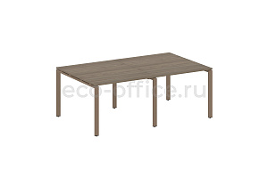 Стол переговорный (2 столешницы) METAL SYSTEM STYLE БП.ПРГ-2.1 Вяз Благородный / Мокко металл фото