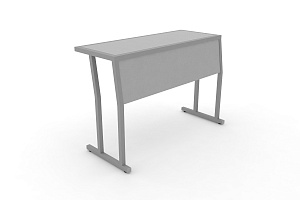 Стол учебный двухместный с царгой DESK DK-1100SP Серый / Серый металл фото