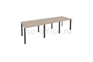 Стол переговорный (3 столешницы) ONIX O.MP-PRG-3.1 Дуб Аттик / Антрацит металл фото
