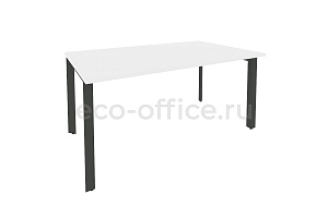 Стол переговорный (1 столешница) ONIX O.MP-PRG-1.4 Белый Бриллиант / Антрацит металл фото