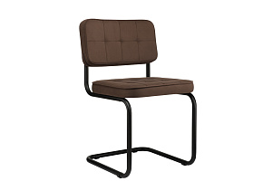 Конференц-кресло ECO-CHAIR COLOMBO Comfort CLM-05 Коричневый велюр / Черный металл фото