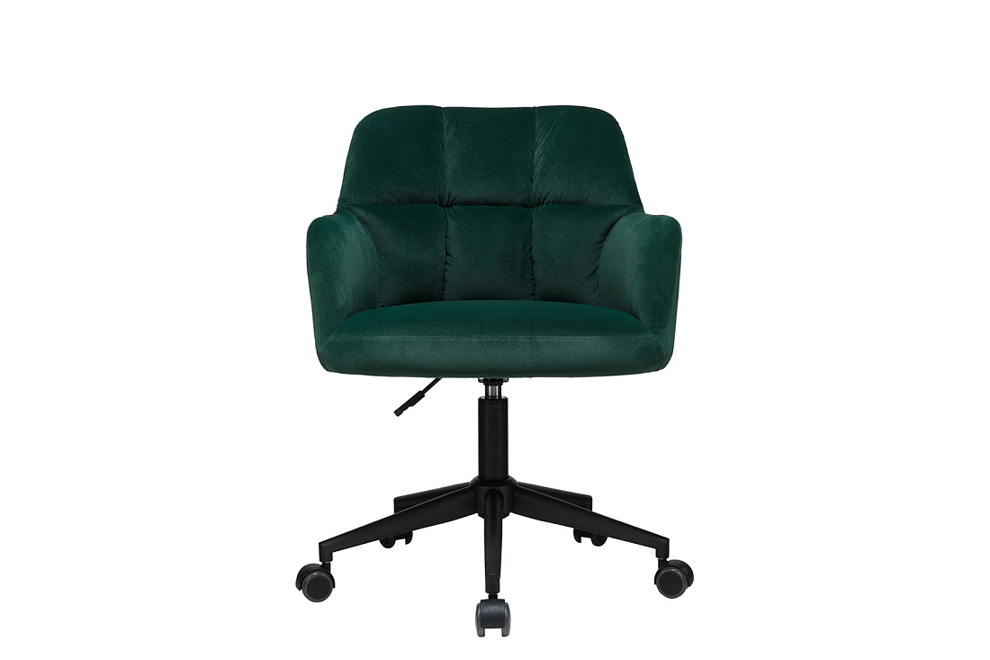 кресло eco-chair edmon 9-178 тёмно-зелёный велюр фото