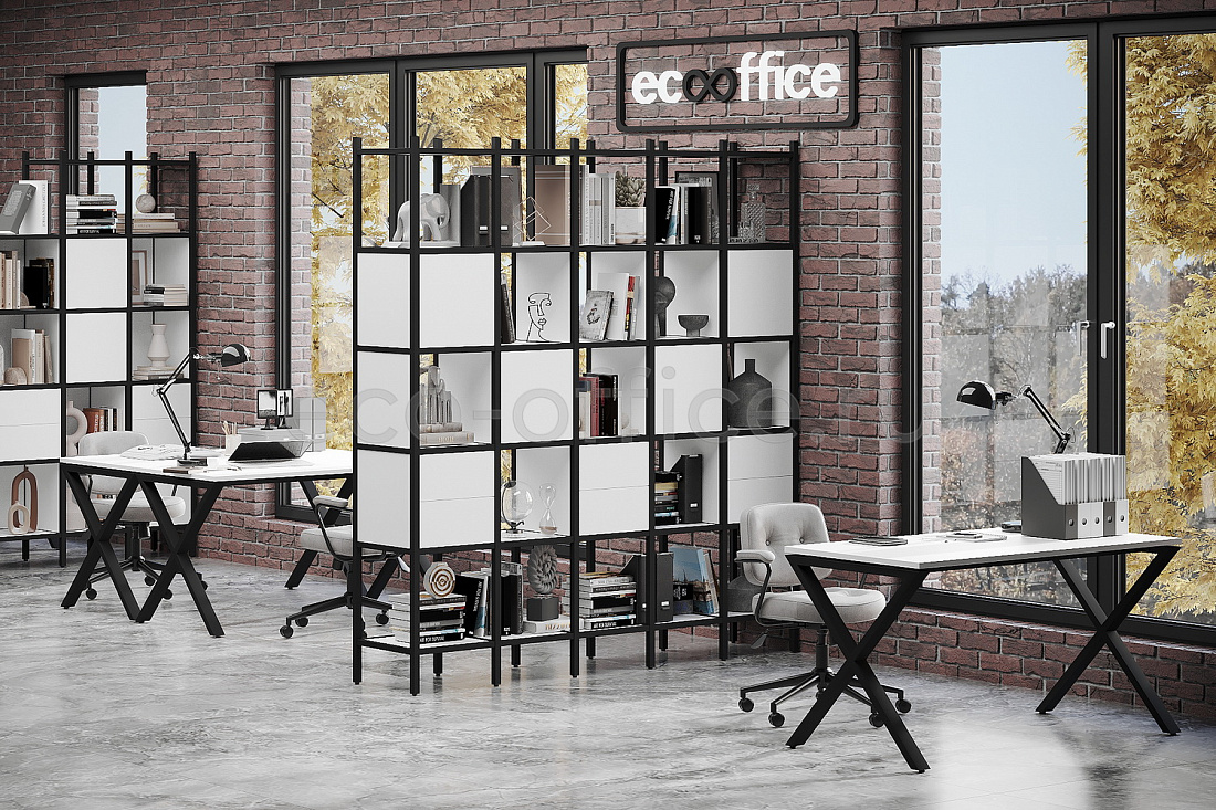 Мебель для персонала LOFT Белый Бриллиант / Чёрный металл  стоимость