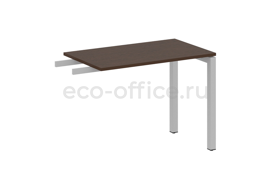 Приставной элемент на П-образном м/к METAL SYSTEM QUATTRO 5x5 50БП.ПР-3 Венге Цаво / Серый металл купить в Москве