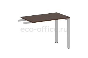 Приставной элемент на П-образном м/к METAL SYSTEM QUATTRO 5x5 50БП.ПР-3 Венге Цаво / Серый металл фото