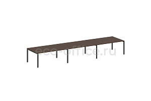 Стол переговорный (3 столешницы) METAL SYSTEM STYLE БП.ПРГ-3.5 Венге Цаво / Антрацит металл фото
