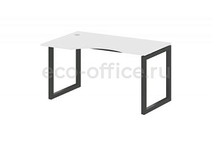 Стол криволинейный левый METAL SYSTEM QUATTRO 5x5 50БО.СА-2 Л Белый / Антрацит металл фото
