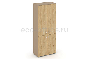 Шкаф высокий широкий ESTETICA ES.ST-1.3 Латте / Тиквуд Светлый фото