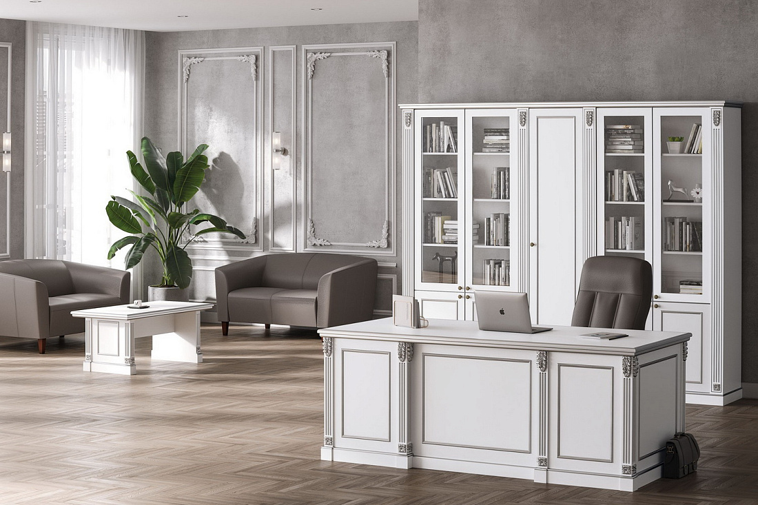 кабинет руководителя vienna белый фото