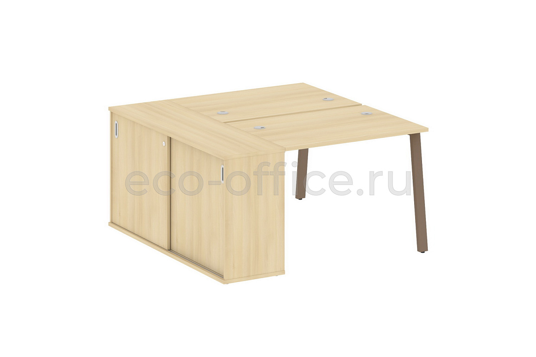 Рабочая станция с опорным шкафом-купе METAL SYSTEM STYLE БА.РС-СШК-1.1 Акация Лорка / Мокко металл  стоимость