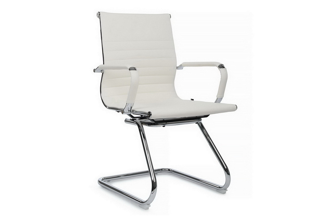 Конференц-кресло RV Chair HUGO 6002-3E Белая экокожа  стоимость