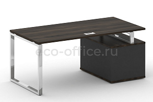 Стол руководителя c опорной тумбой SHIFT SK.SRT-180 (L) Дуб Мали / Антрацит фото