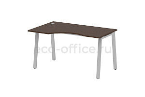 Стол криволинейный левый METAL SYSTEM STYLE БА.СА-2 (L) Венге Цаво / Серый металл фото