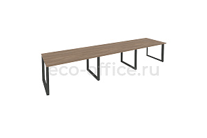 Стол переговорный (3 столешницы) ONIX O.MO-PRG-3.3 Дуб Аризона / Антрацит металл фото