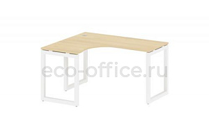Стол криволинейный левый METAL SYSTEM QUATTRO 5x5 50БО.СА-3 Л Акация Лорка / Белый металл фото