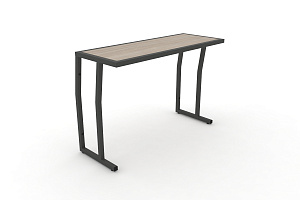 Стол учебный двухместный DESK DK-1100S Дуб Аттик / Антрацит металл фото