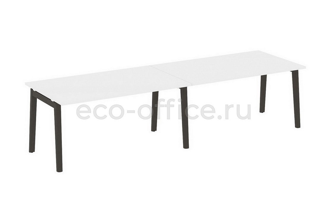 Стол переговорный (2 столешницы) ONIX WOOD OW.PRG-2.4 Белый Бриллиант / Дуб Тёмный  стоимость