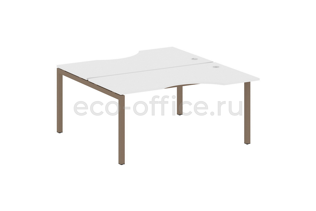 Рабочая станция криволинейная METAL SYSTEM QUATTRO 5x5 50БП.РАС-СА-2.1 Белый / Мокко металл купить в Москве