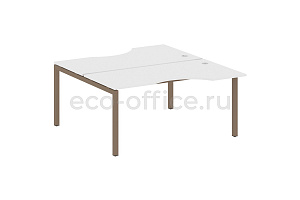 Рабочая станция криволинейная METAL SYSTEM QUATTRO 5x5 50БП.РАС-СА-2.1 Белый / Мокко металл фото