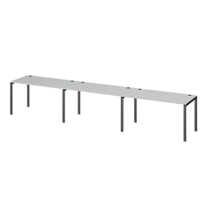 Бенч линейный на 3 рабочих места Protech АМБЛ-002-3 Серый/Антрацит фото