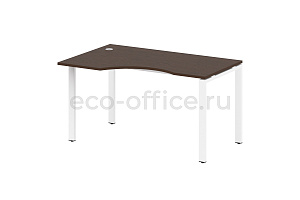Стол криволинейный левый METAL SYSTEM STYLE БП.СА-2 (L) Венге Цаво / Белый металл фото