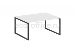 Стол переговорный (1 столешница) METAL SYSTEM QUATTRO 4x4 40БО.ПРГ-1.4 Белый / Антрацит металл фото