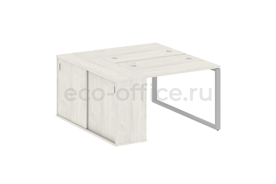 Рабочая станция с опорным шкафом-купе METAL SYSTEM STYLE БО.РС-СШК-1.1 Дуб Наварра / Серый металл  стоимость