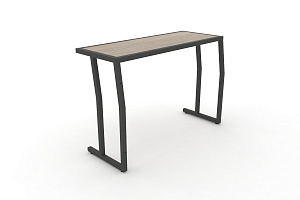 Стол учебный двухместный DESK DK-1100S Дуб Аттик / Антрацит металл фото